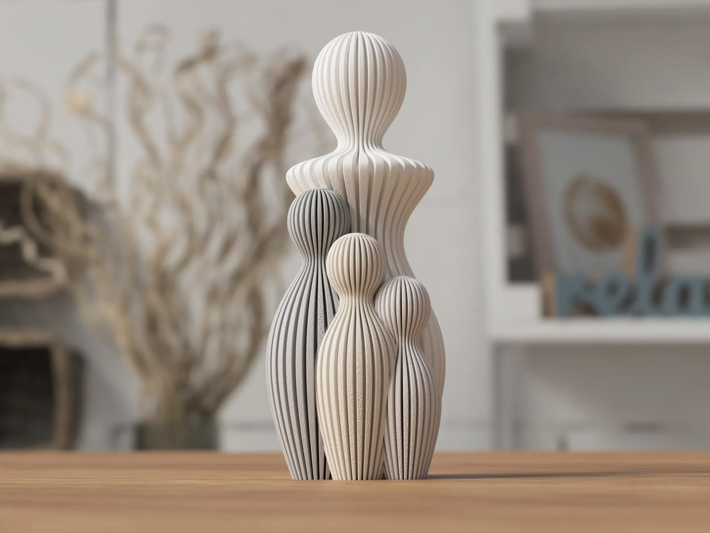 Modern Mothers day statues (1-3 Children) customizable colours