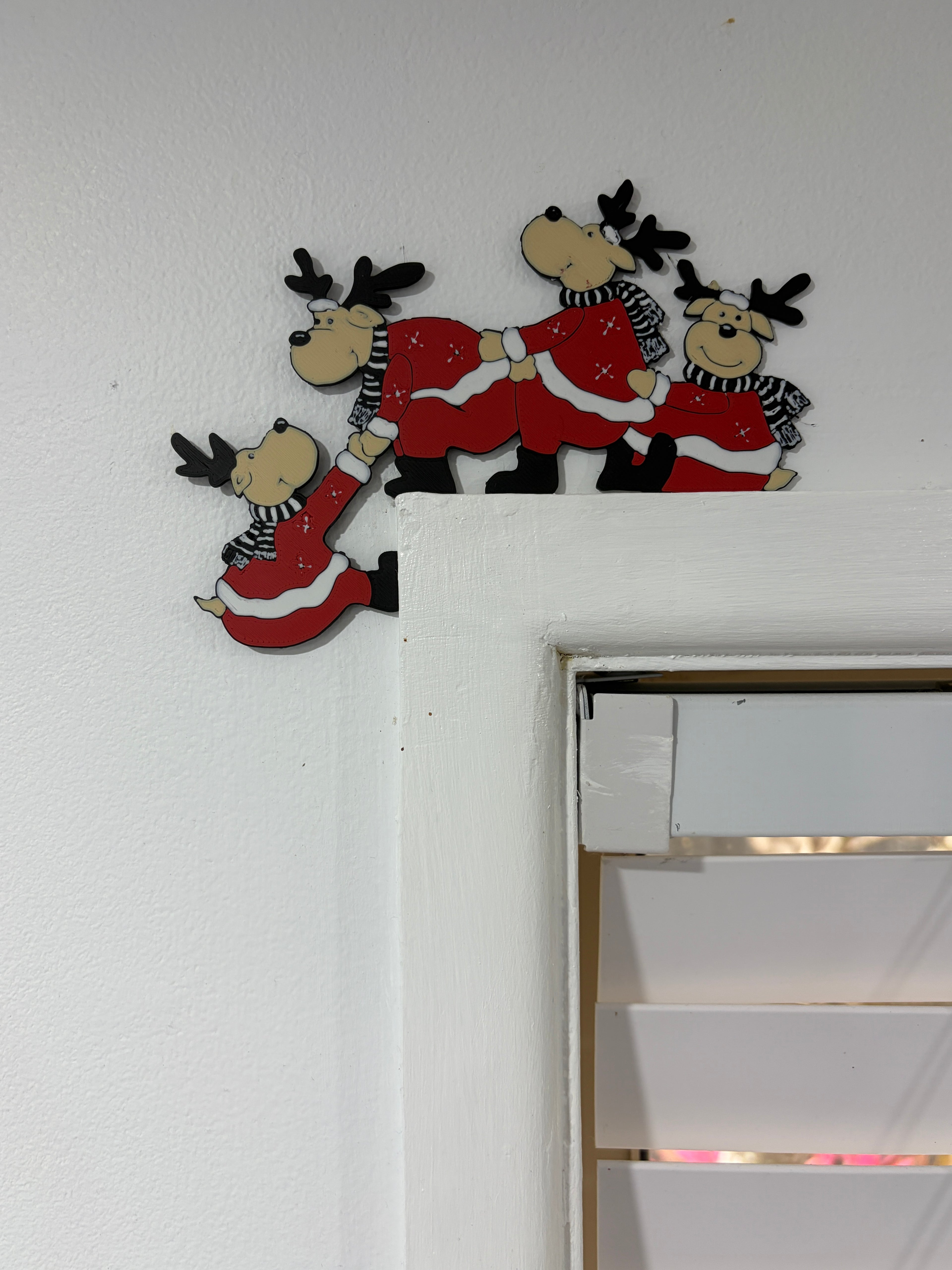 Christmas Reindeer Door Corners 2 pack