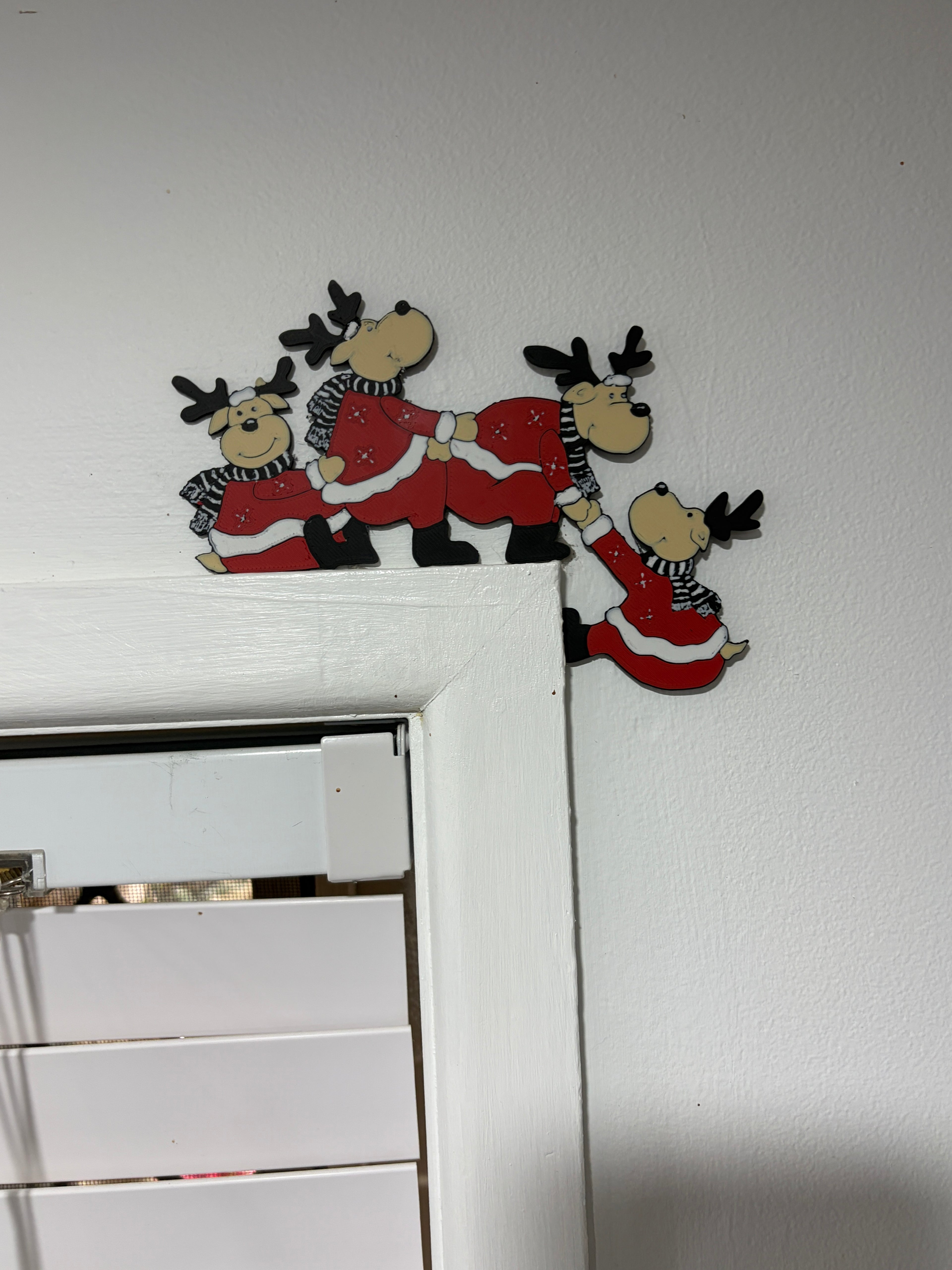 Christmas Reindeer Door Corners 2 pack