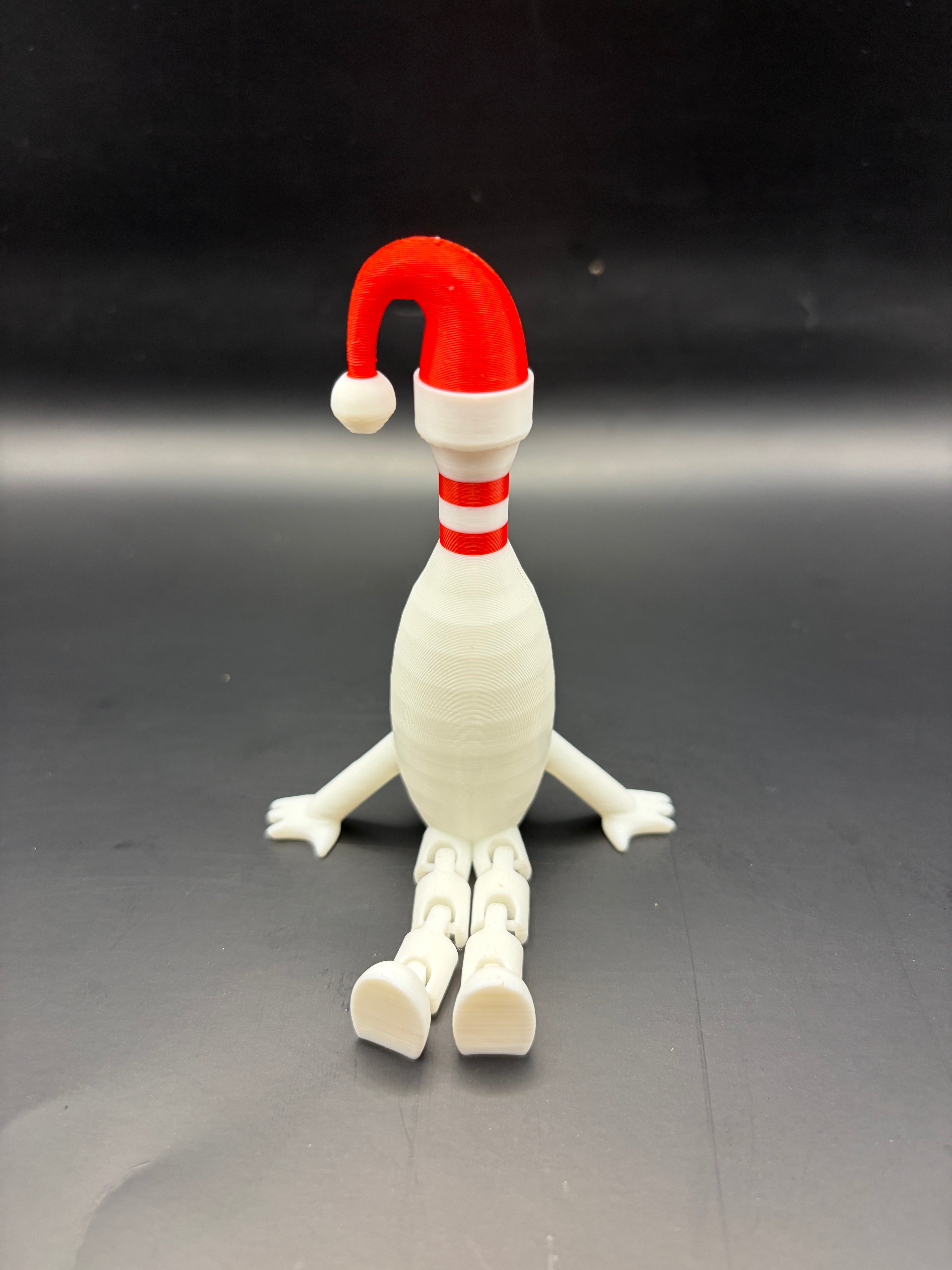 Christmas articulated bowling pin