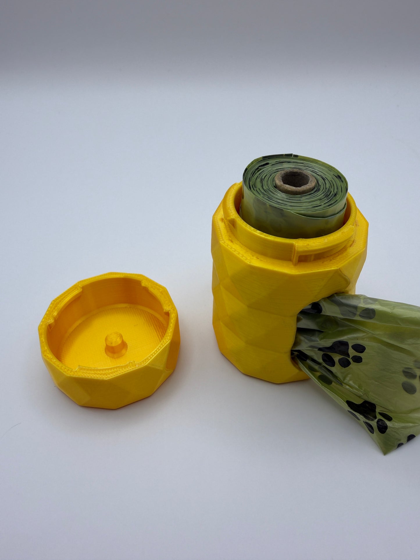 Dog Poo Bag Dispenser with Leash Attachment