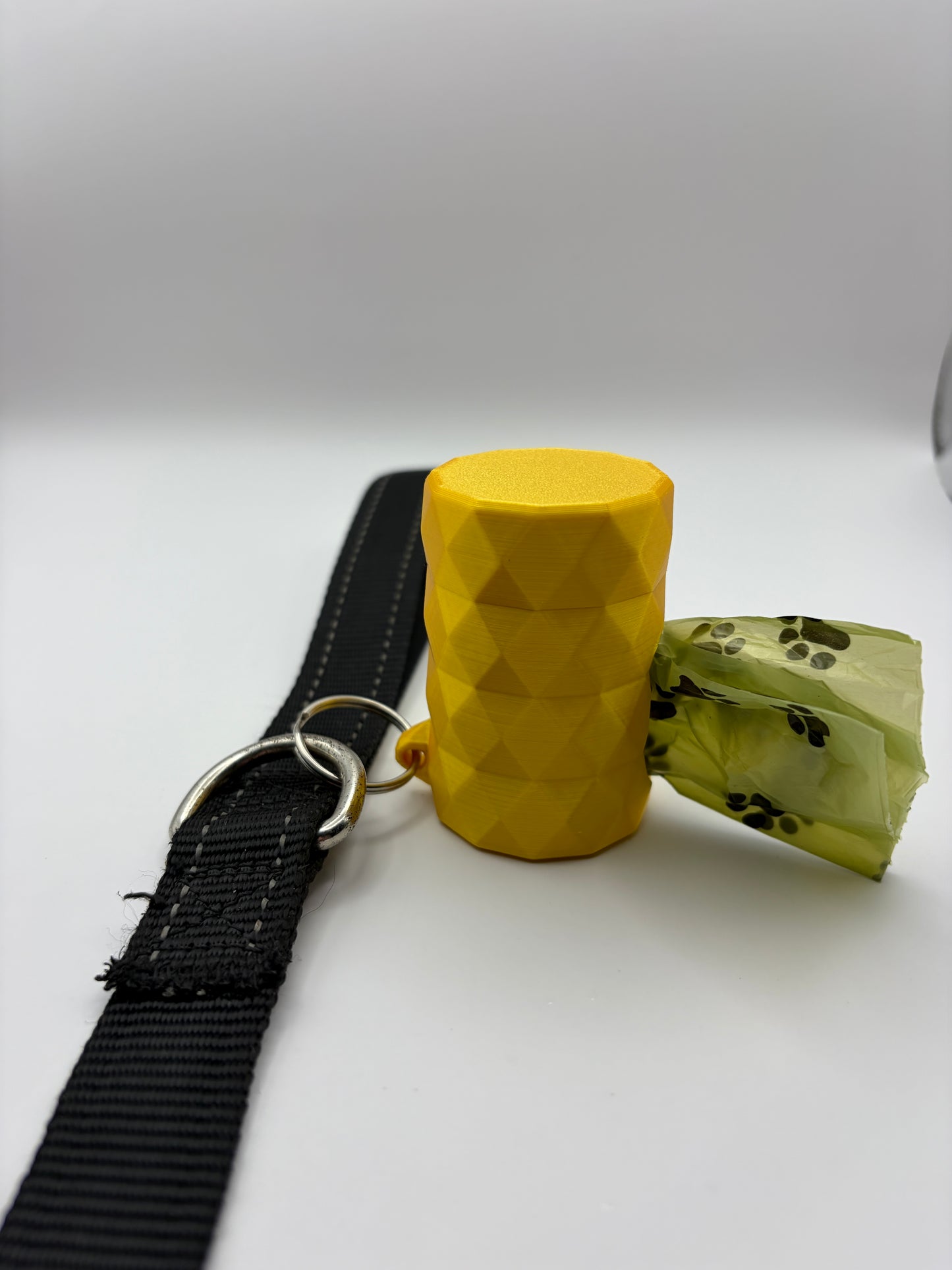 Dog Poo Bag Dispenser with Leash Attachment