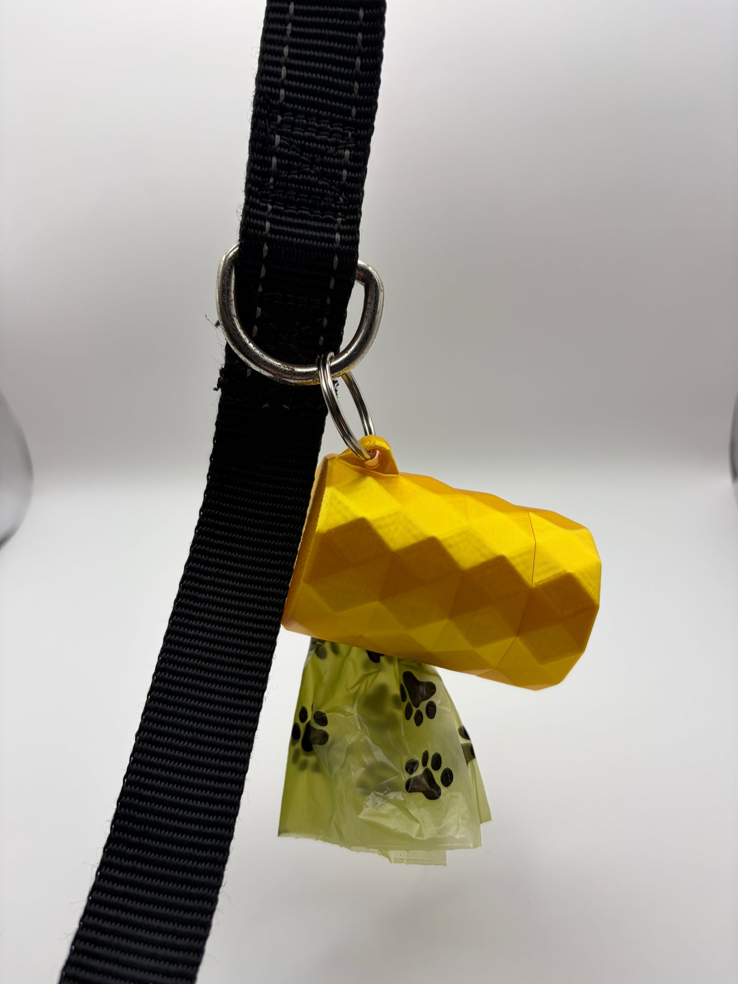 Dog Poo Bag Dispenser with Leash Attachment