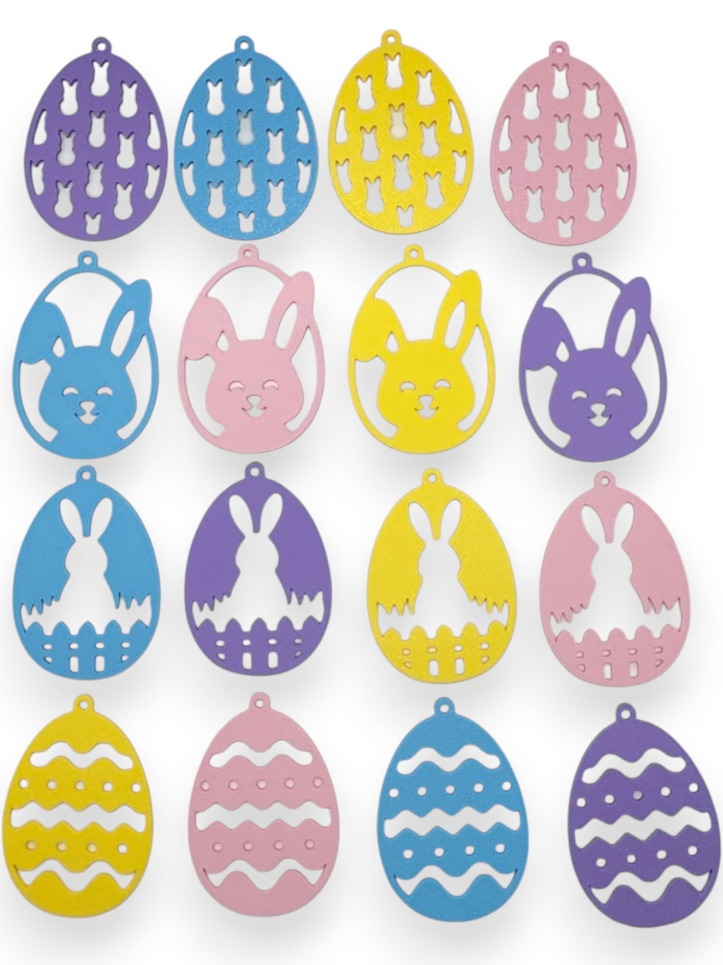 Easter Bunny & Egg Hanging Decor Set – Pack of 16